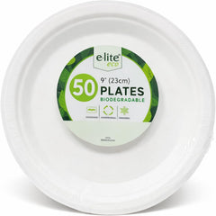 9" (23cm) Bagasse Compostable Plates