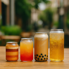 250ml rPET Cans With Aluminum SOT Lids