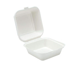 Bagasse Clamshell Meal Boxes 6'' - Gafbros