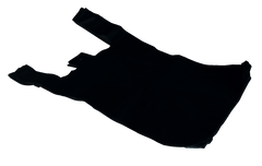 9 x 14 x 17.5 16mu Plastic Bottle Bags (Black) - Gafbros