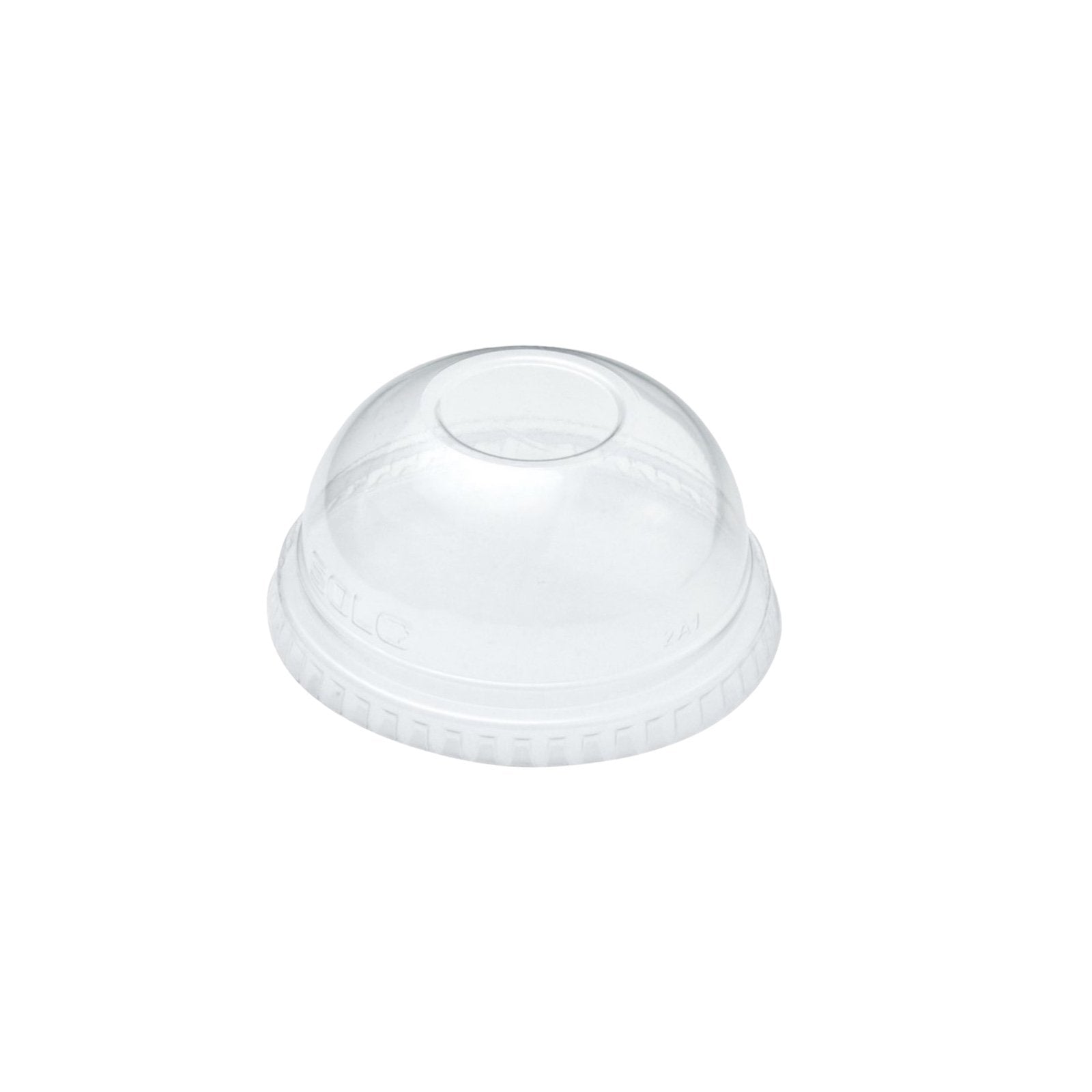 12oz Clear PET Domed Lids With Hole - Gafbros