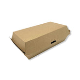 Large Kraft Clamshell Corrugated Meal Boxes 108x204x58 - Gafbros