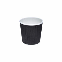 4oz Black Ripple Double Wall Hot Paper Cups - Gafbros