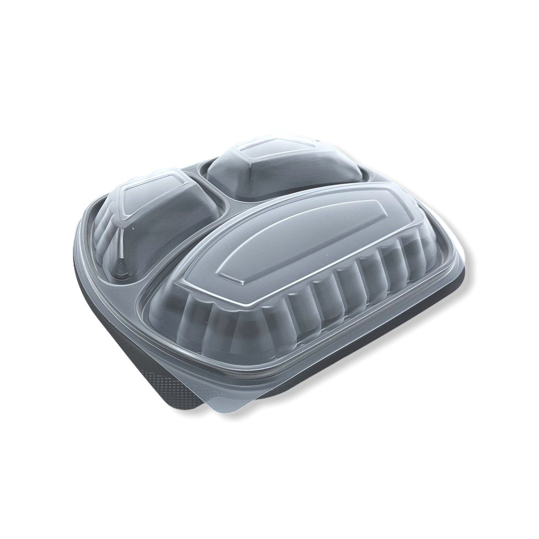 3 Compartment Microwave Meal Boxes & Dome Lids - Gafbros