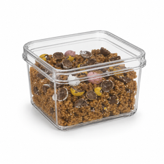 Clear Square 500ml Dessert Pots with Lids – Tiramisu & Cake Containers