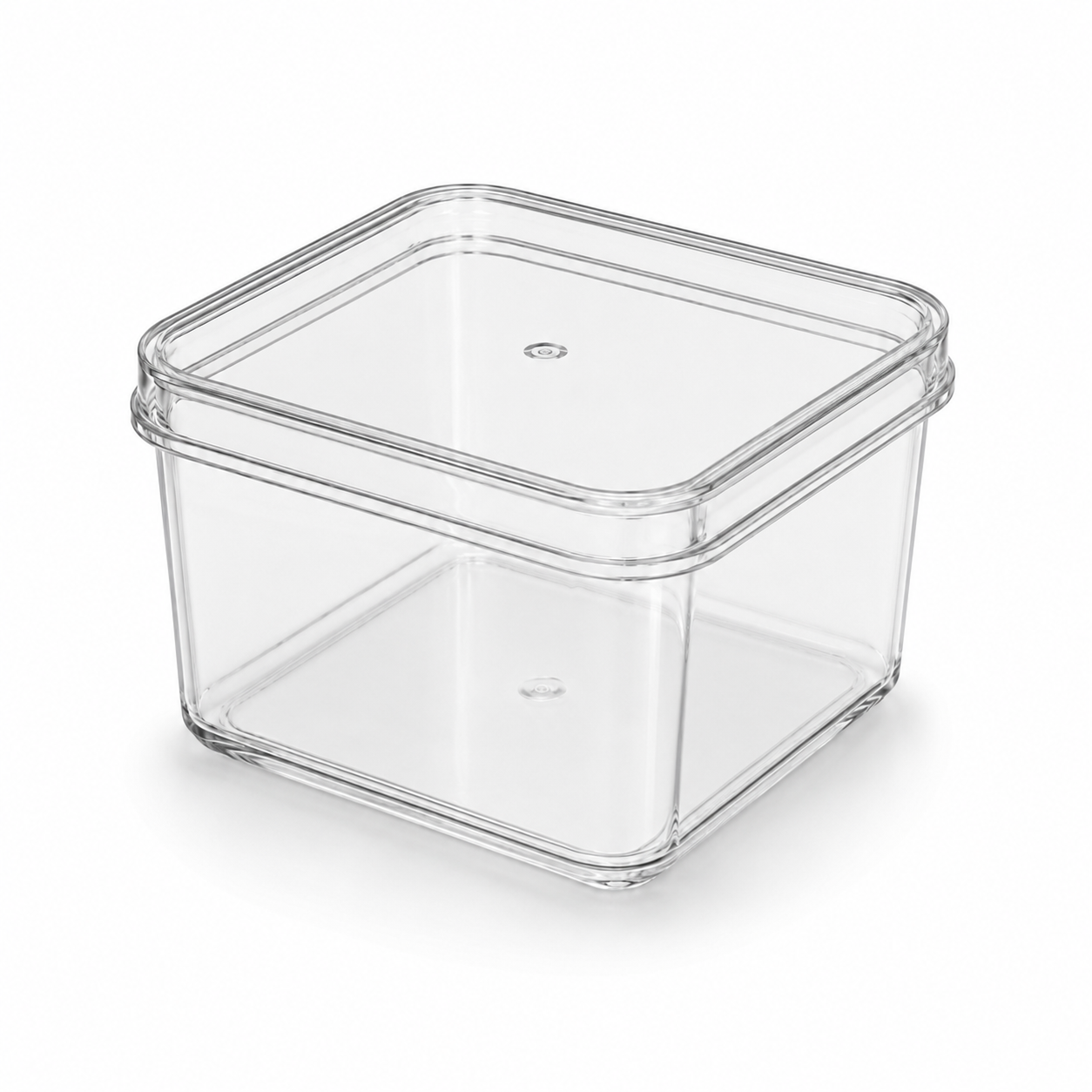 Clear Square 500ml Dessert Pots with Lids – Tiramisu & Cake Containers