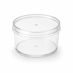 Clear Round 400ml Dessert Pot with Lid – Tiramisu & Cheesecake Container