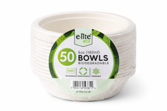 e-lite® 6oz Bagasse Disposable Bowls | Compostable Sugarcane Eco Friendly Party & Catering Bowls | Heavy Duty Bowls for Hot & Cold Food (1000)