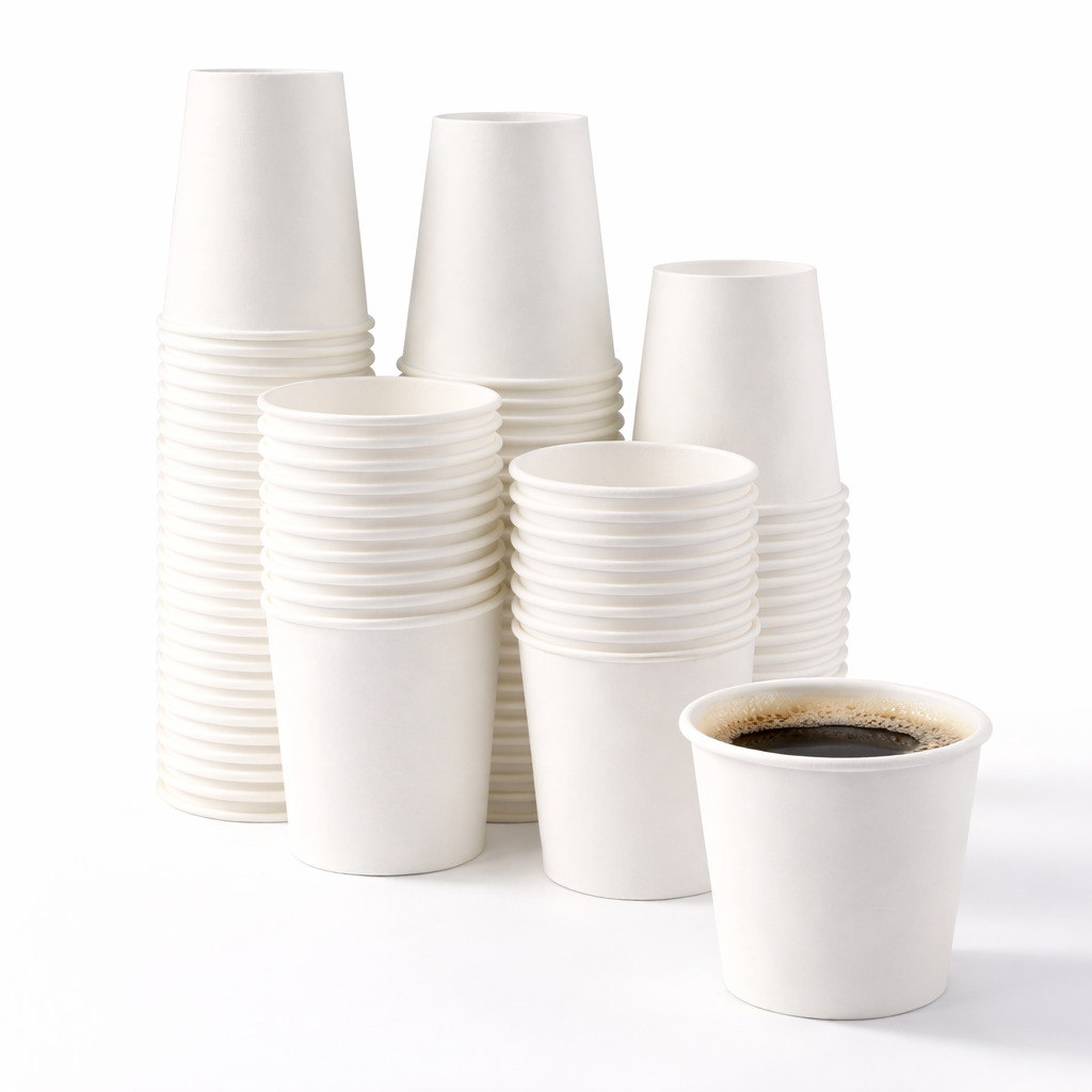 4oz White Disposable Paper Coffee Cups