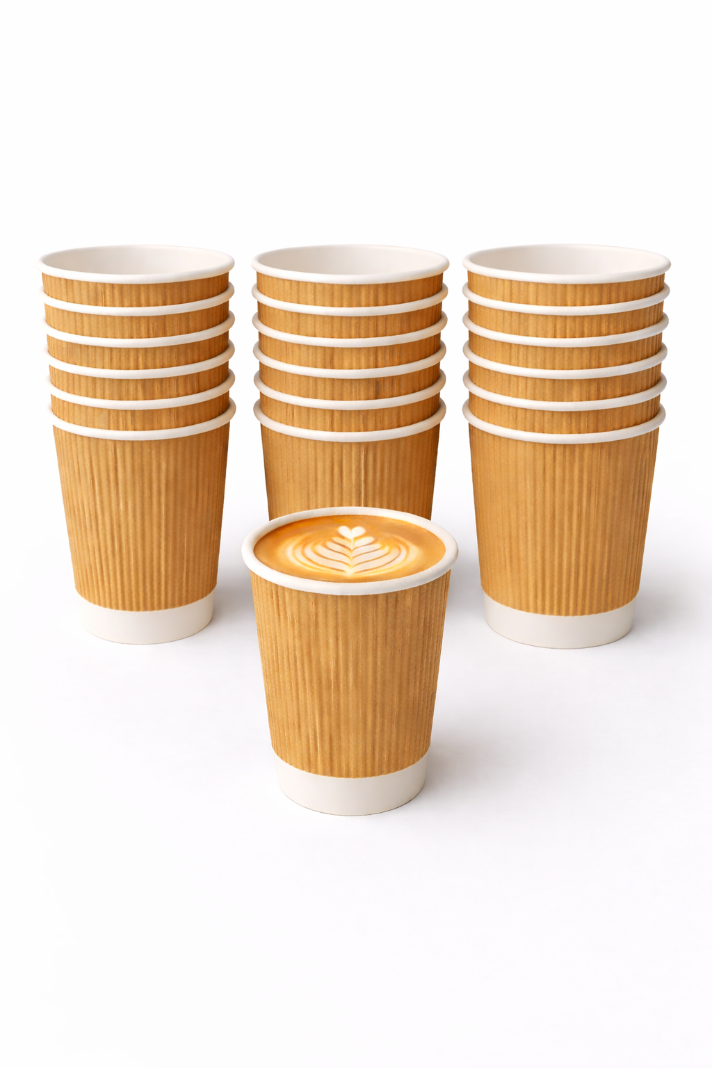 e-lite® 12oz Kraft Ripple Double Wall Hot Paper Cups