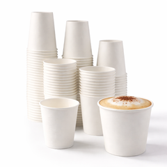 8oz White Disposable Paper Coffee Cups