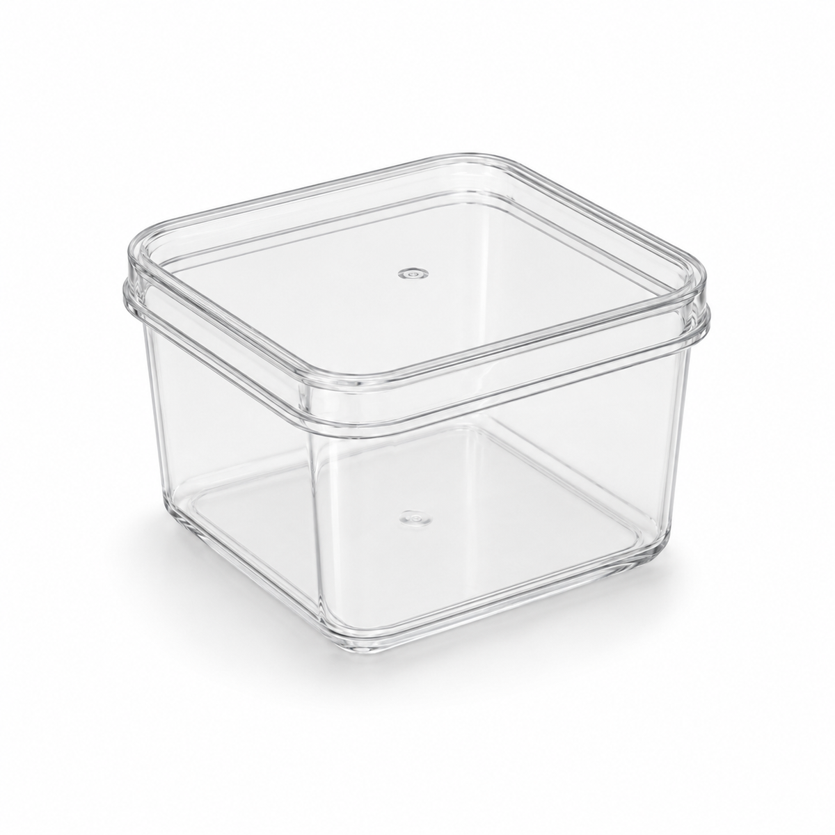 Clear Square 500ml Dessert Pots with Lids – Tiramisu & Cake Containers