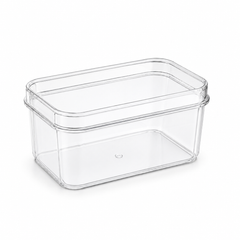 Clear Rectangular 300ml Dessert Pots with Lids – Tiramisu Containers