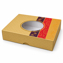 GL4 Diwali Red Sweet Boxes 178 x 127 x 51mm – Window Gift Box