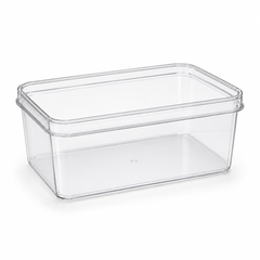 Clear Rectangular 1800ml Dessert Container with Lid – Tiramisu Tray