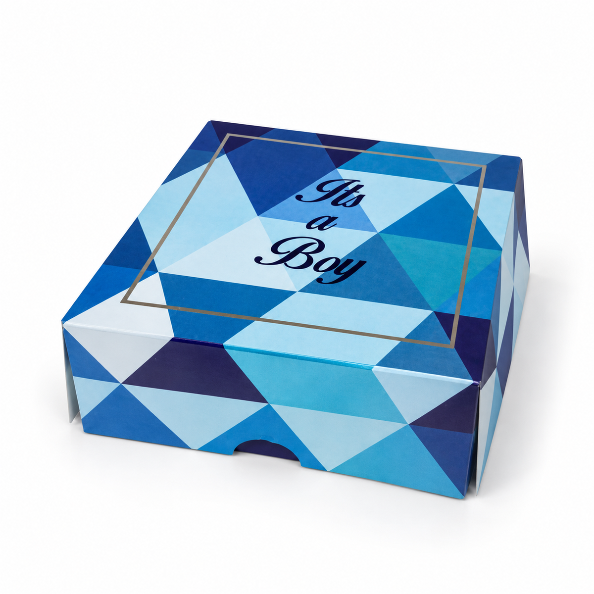 GL0 It's a Boy Gift Box 100 x 100 x 50mm – Blue Baby Shower Box