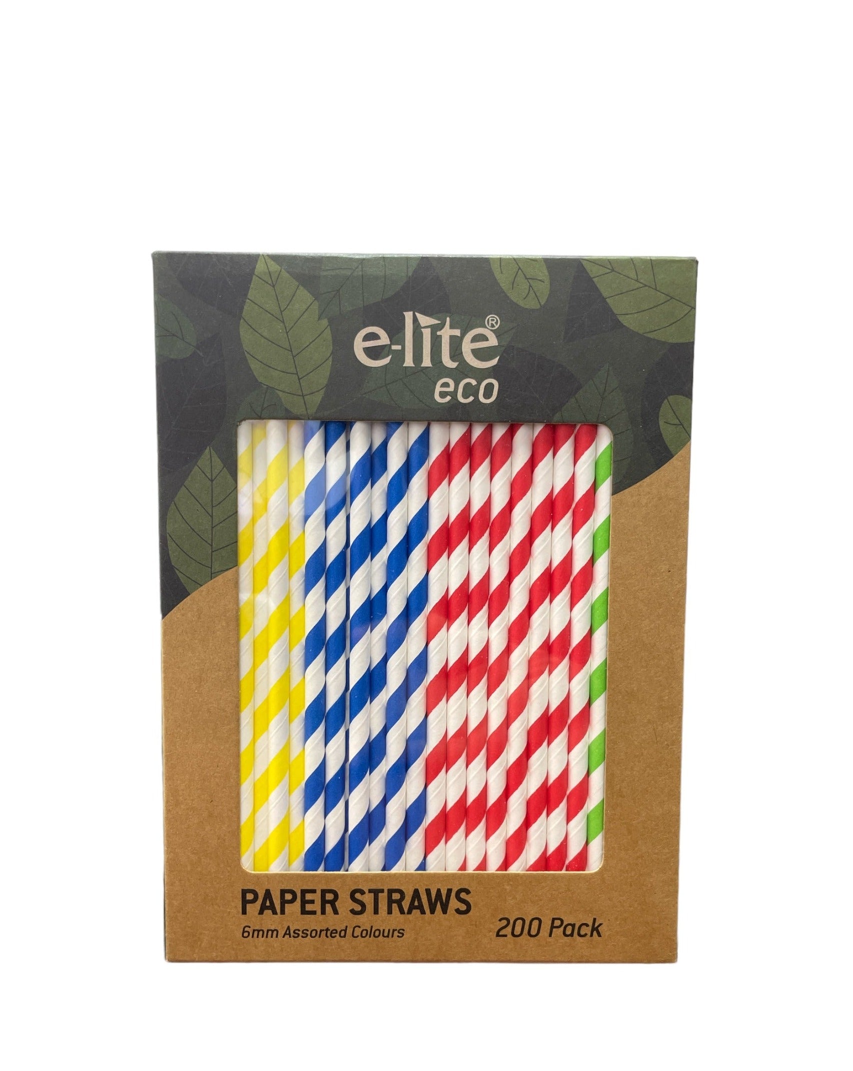 Paper Straws assorted color in kraft paper box