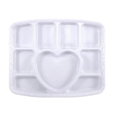 9 Section Heart Plastic Plates - Gafbros