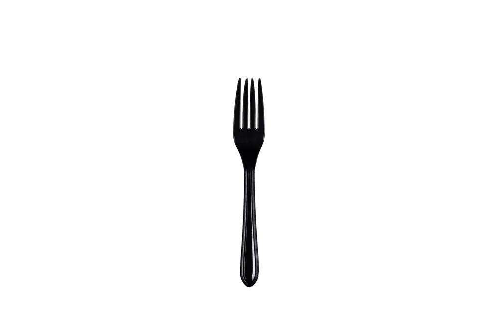 Black Heavy Duty Plastic Forks - Gafbros