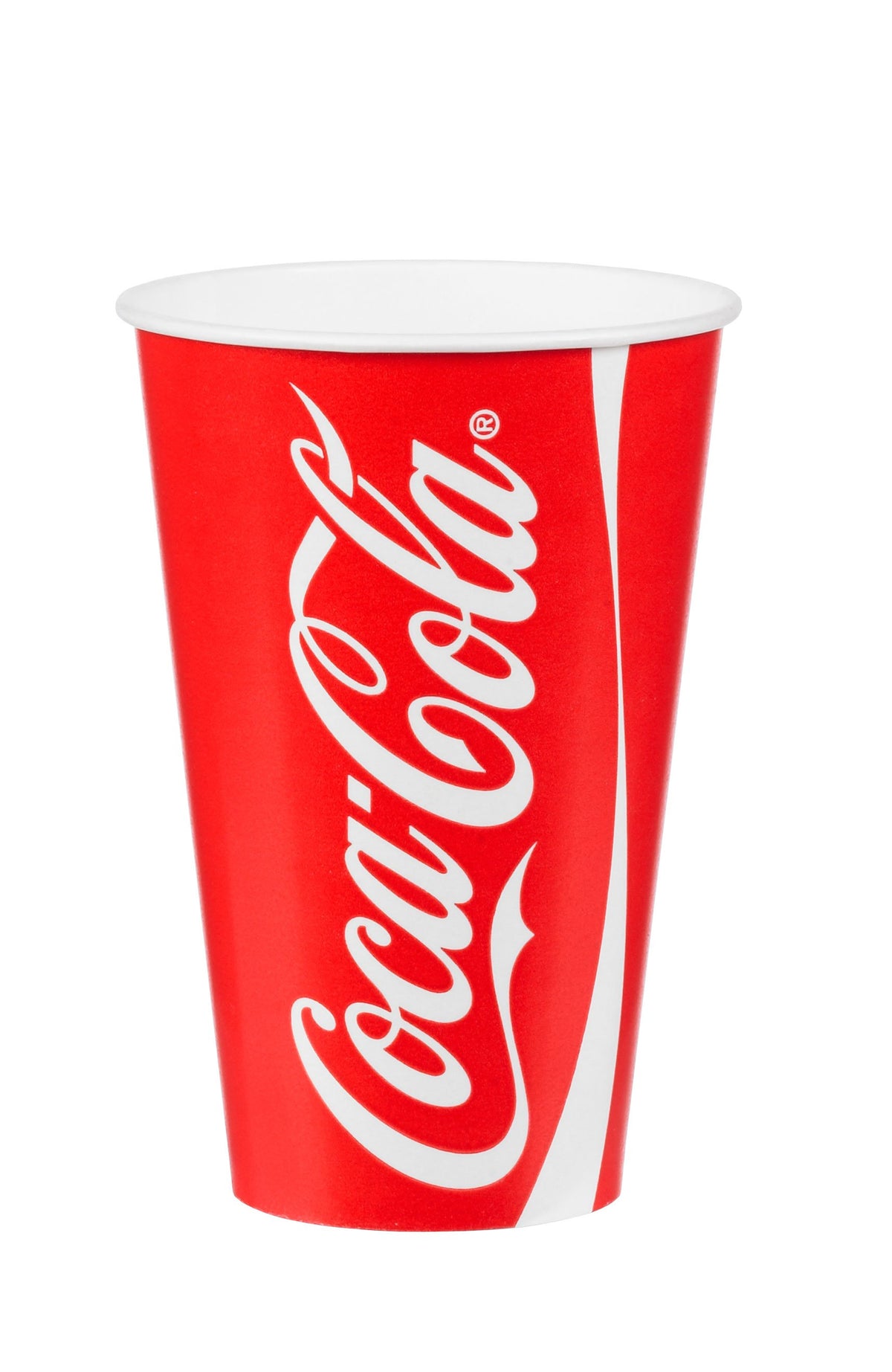 12oz Printed Waxed Paper Coca Cola Drink Cups - Case of 2000