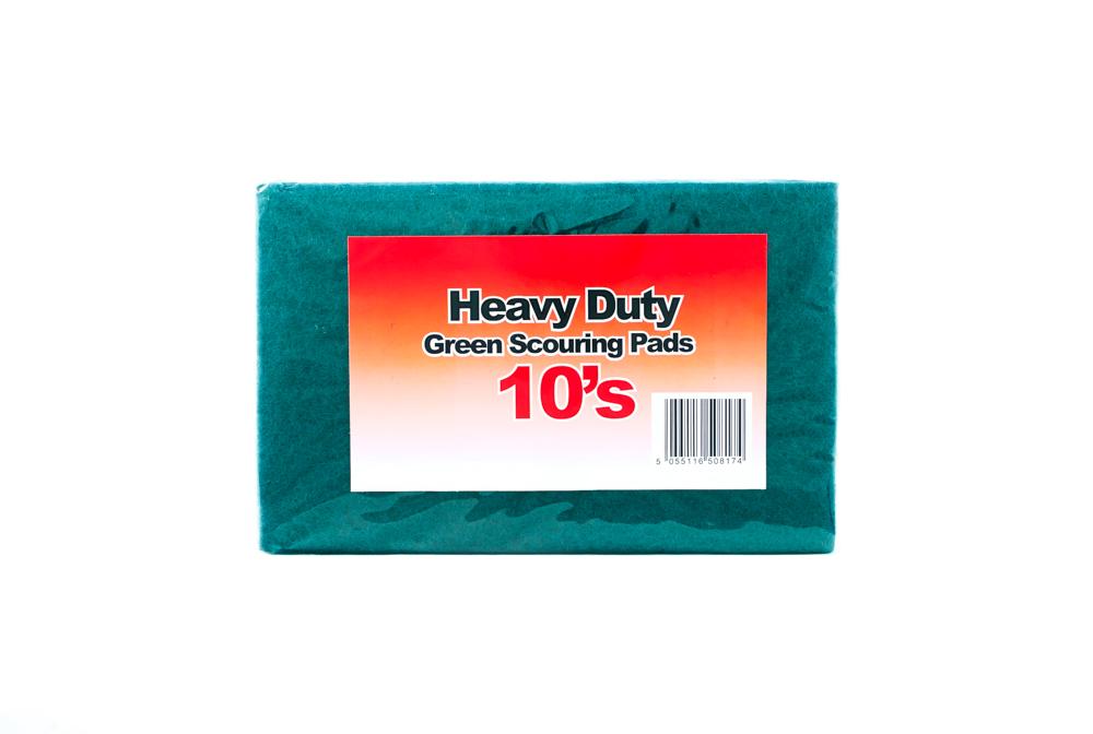 Heavy Duty Green Scouring Pads - Gafbros