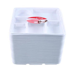 6 compartment section disposable plastic plates elite