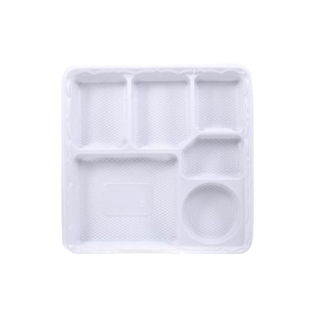 6 compartment section disposable plastic plates elite