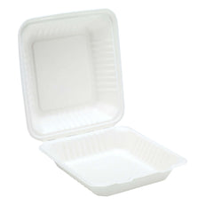 Bagasse Clamshell Meal Boxes 9" - Gafbros