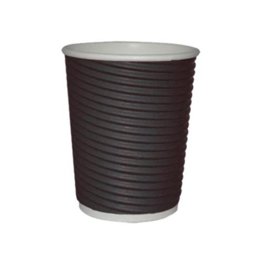 16oz Black Ripple Double Wall Hot Paper Cups - Gafbros