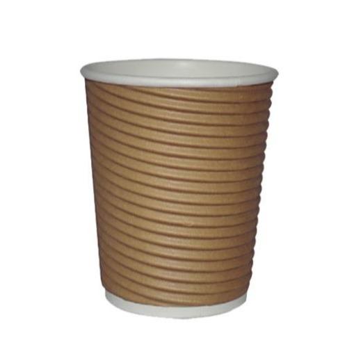 16oz Kraft Ripple Double Wall Hot Paper Cups - Gafbros