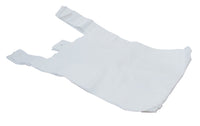 11 x 17 x 21 15mu White Vest Plastic Carrier Bags (Daffodil) - Gafbros