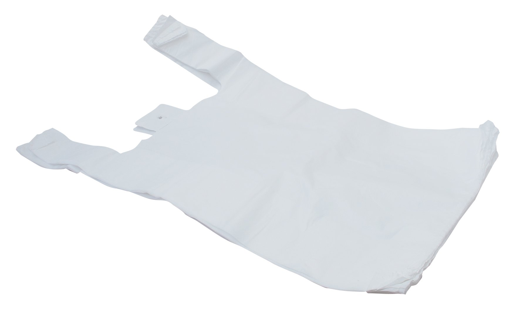 18 x 25 x 30 20mu White Vest Plastic Carrier Bags (Giant) - Gafbros