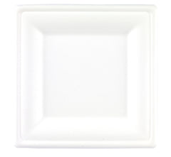 10" Bagasse Compostable Plates Square - Gafbros