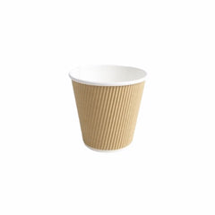 4oz Kraft Ripple Double Wall Hot Paper Cups - Gafbros