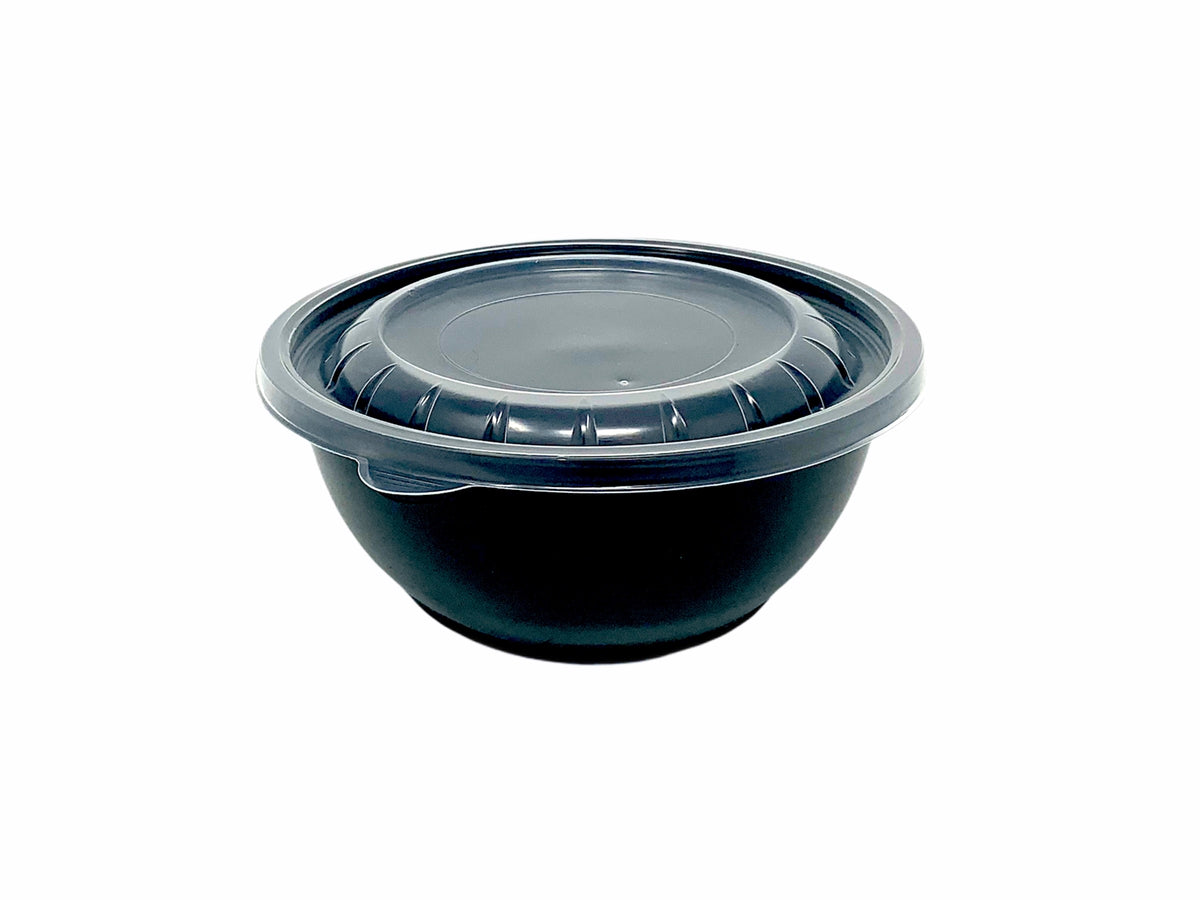 1000ml Black Microwave Bowls With Lids