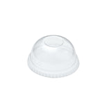 10oz Clear PET Domed Lids With Hole - Gafbros