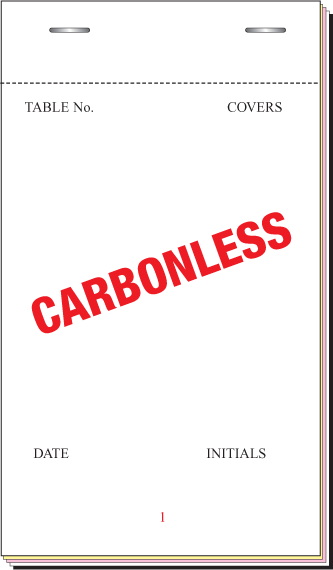 Pad 200 Single Sheet Triplicate Carbonless Restaurant Pads - Gafbros